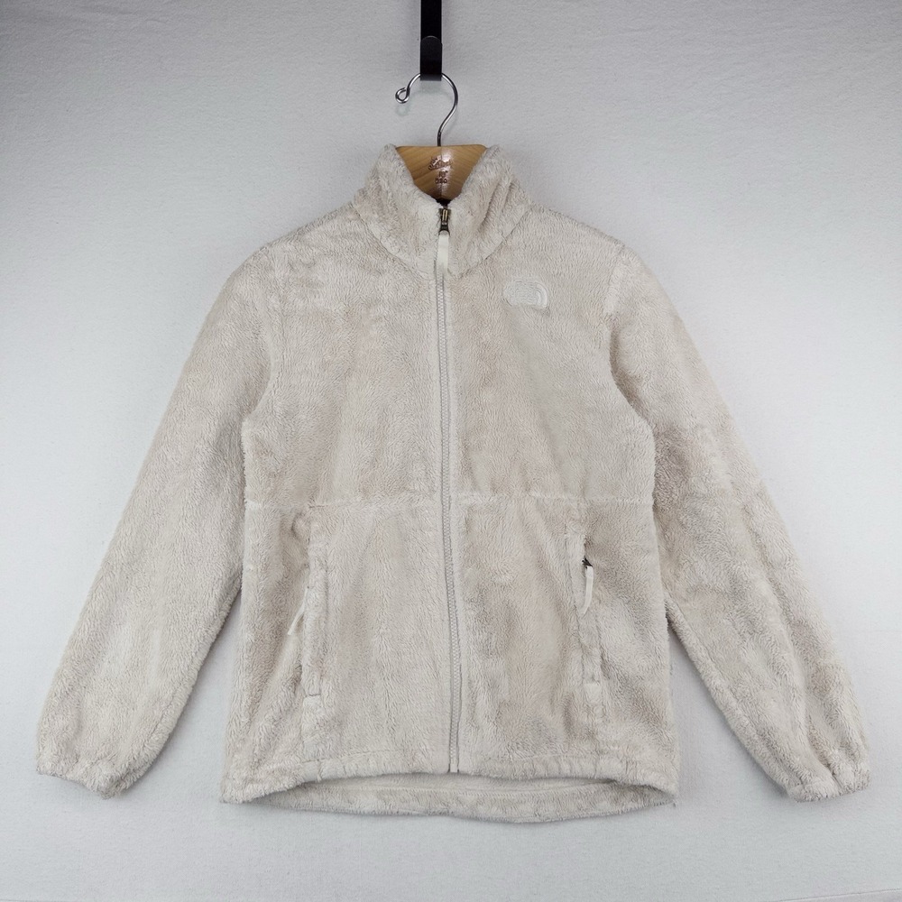 The North Face Osito Girl's Large (14-16) Soft Zip Jacket Ivory White